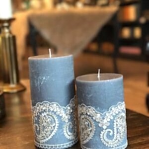 Dantelli Silindir Mumlar